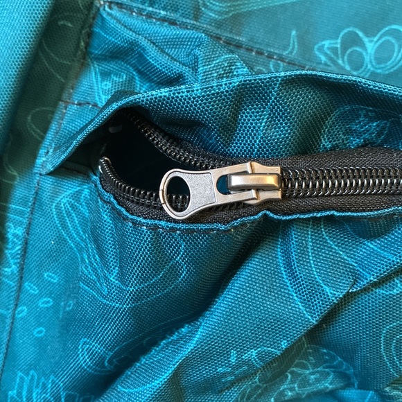 NEW• Backpack Zipper Large Cup Holders DoorDash Food Teal New School Carry On - Picture 3 of 9